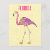 Wispelturige Mozaïek Flamingo Ontwerp Briefkaart (Voorkant)