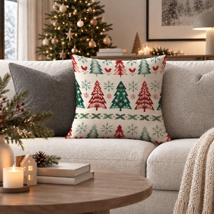 Wispelturige Scandinavische Kerstbal Accent Kussen
