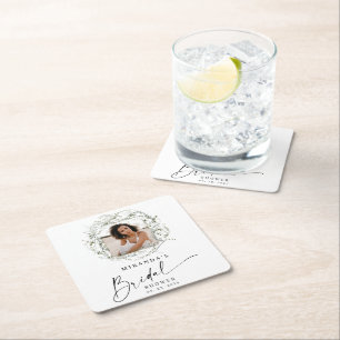 Wispen van Eucalyptus Greenery Foto Vrijgezellenfe Kartonnen Onderzetters