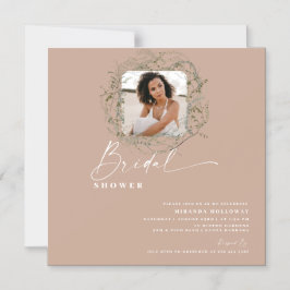 Wispen van Eucalyptus Greenery Foto Vrijgezellenfe Magnetische Uitnodiging