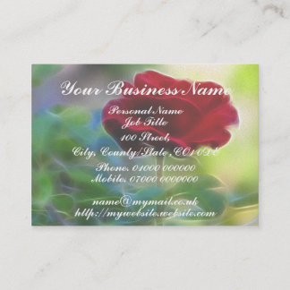Wisper zachtjes, Romantic Red Rose Visitekaartje