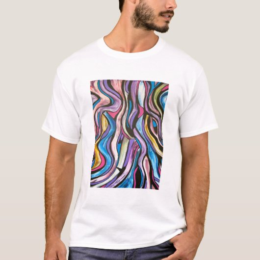 Wisperende Abstracte kunst met handschilderingen T-shirt (Voorkant)