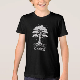 Wisperende Wortels Natuur Kunst Tri-Blend Shirt