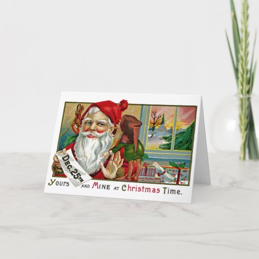 Wispering naar Santa Feestdagen Kaart (Voorkant)