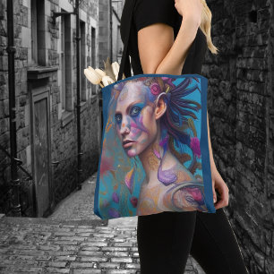Wispige Meisjes Mopje Nimf Fee Heks Magische Peute Tote Bag