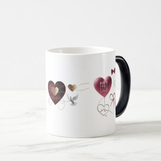 Wispy 3D ballonharten Kleur veranderende mok (Voorkant rechts)