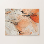 Wispy Abstract Ink Contemporary Floral Legpuzzel (Horizontaal)