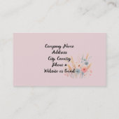 Wispy Boho Bloemen en Grassen Visitekaartje (Achterkant)