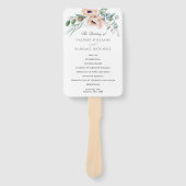 Wispy Boho Waterverf Poppies Trouwprogramma Handwaaier (Voorkant)