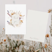 Wispy Botanical Baby shower Dank u Bedankkaart