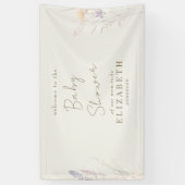 Wispy Botanical Floral Cream Baby shower Spandoek (Verticaal)