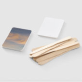 Wispy cirruswolken op een handventilator handwaaier (Niet-gemonteerd)