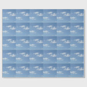 Wispy Clouds Powder Blue Sky Cadeaupapier (Vlak)