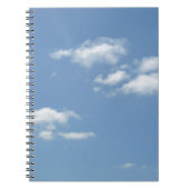 Wispy Clouds Powder Blue Sky Notitieboek (Voorkant)