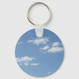 Wispy Clouds Powder Blue Sky Sleutelhanger