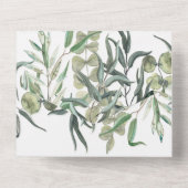 Wispy Eucalyptus Greenery Minimal Wedding All In One Uitnodiging (Achterkant)