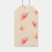 Wispy Floral Champagne Wedding Welcome Bag Cadeaulabel (Achterkant)