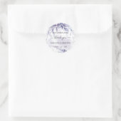 Wispy Floral Dusty Plum Dank je Ronde Sticker (Tas)