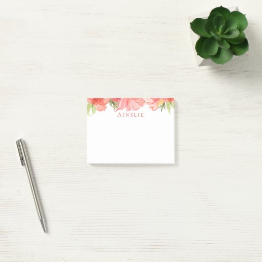 Wispy Floral gepersonaliseerde notities Post-it® Notes (Kantoor)