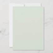 Wispy Foliage Light Sage Wedding Invitation II Kaart (Achterkant)