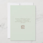 Wispy gebladerte licht salie bruiloft uitnodiging (Achterkant)