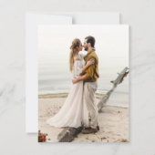 Wispy Green Modern Botanical Boho Save the Date Kaart (Achterkant)