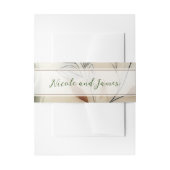 Wispy groen moderne botanische boho bruiloft uitnodigingen wikkel (Voorkant Voorbeeld)