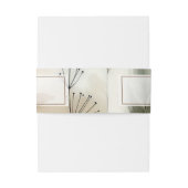 Wispy groen moderne botanische boho bruiloft uitnodigingen wikkel (Achterkant Voorbeeld)