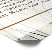 Wispy Groen Moderne Botanische Boho Zitplaatsen Poster (Hoek)