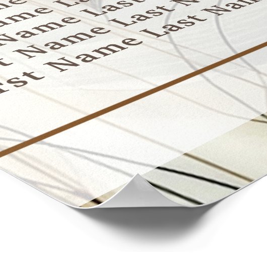 Wispy Groen Moderne Botanische Boho Zitplaatsen Poster (Hoek)