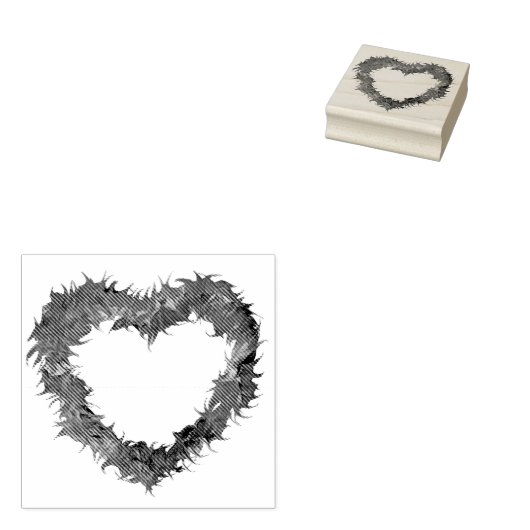 Wispy Heart Rubber Stamps Rubberstempel (Gestempeld)