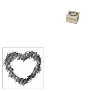 Wispy Heart Rubber Stamps Rubberstempel