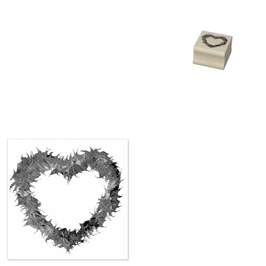 Wispy Heart Rubber Stamps Rubberstempel (Gestempeld)