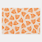 Wispy Leaves Hedendaagse Abstracte Patroon Herfst Inpakpapier Vel (Voorkant 3)