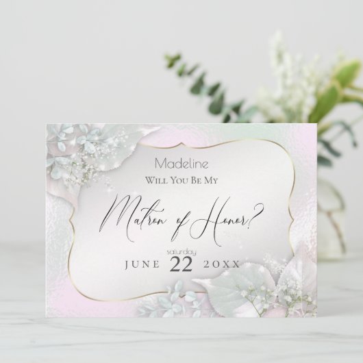 Wispy Pink Shimmer Wil Je Mijn Erematron Zijn? Kaart (Staand voorkant)