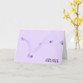 Wispy Purple Flowers Bedankt Kaart (Gele Bloem)