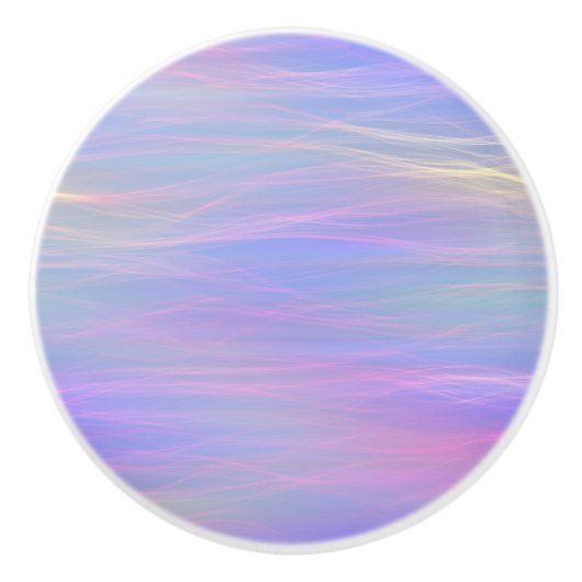 Wispy Rainbow Knob Keramische Knop (Voorkant)