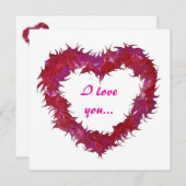 Wispy Red Heart Valentines Day Cards Feestdagenkaart (Voorkant / Achterkant)