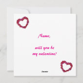 Wispy Red Heart Valentines Day Cards Feestdagenkaart (Achterkant)