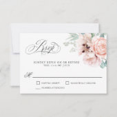 Wispy Romantic Waterverf Boho Floral RSVP (Voorkant)