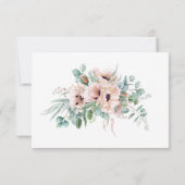 Wispy Romantic Waterverf Boho Floral RSVP (Achterkant)