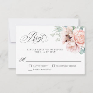Wispy Romantic Waterverf Boho Floral RSVP