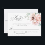 Wispy Romantic Waterverf Boho Floral RSVP Kaartje<br><div class="desc">Met romantische elegantie,  kenmerkt deze zachte waterverf florale RSVP-kaart bouquets van neutrale beige papavers,  eucalyptus en groen. Het neutrale kleurenpalet heeft een moderne aantrekkingskracht en werkt prachtig voor lente- of zomerbruiloften. Pas de responsdatum aan met de vereiste RSVP-datum.</div>