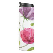 Wispy Violet Floral Monogram Thermal Tumbler Thermosbeker (Geroteerd rechts)