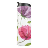 Wispy Violet Floral Monogram Thermal Tumbler Thermosbeker (Geroteerd rechts)