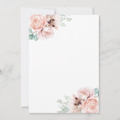 Wispy Waterverf Boho Poppies en Greenery Wedding Kaart (Achterkant)