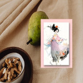 Wispy Waterverf | Dansen Japans Meisje Briefkaart