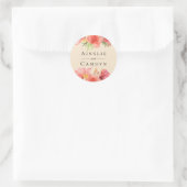 Wispy Waterverf Floral Champagne Ronde Sticker (Tas)