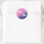 Wispy Waterverf Geslacht Reveal Envelope Seal Ronde Sticker (Tas)