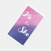 Wispy Waterverf geslachtsopenbaring Servet (Hoek)